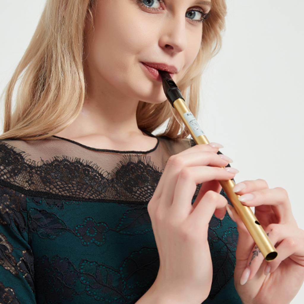 Tin Whistle Flute - NAOMI Tin Whistle D Key Brass