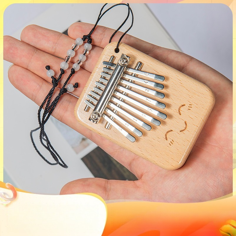Musical Instrument For Beginners - Solid Wood 9-tone Mini Thumb Piano
