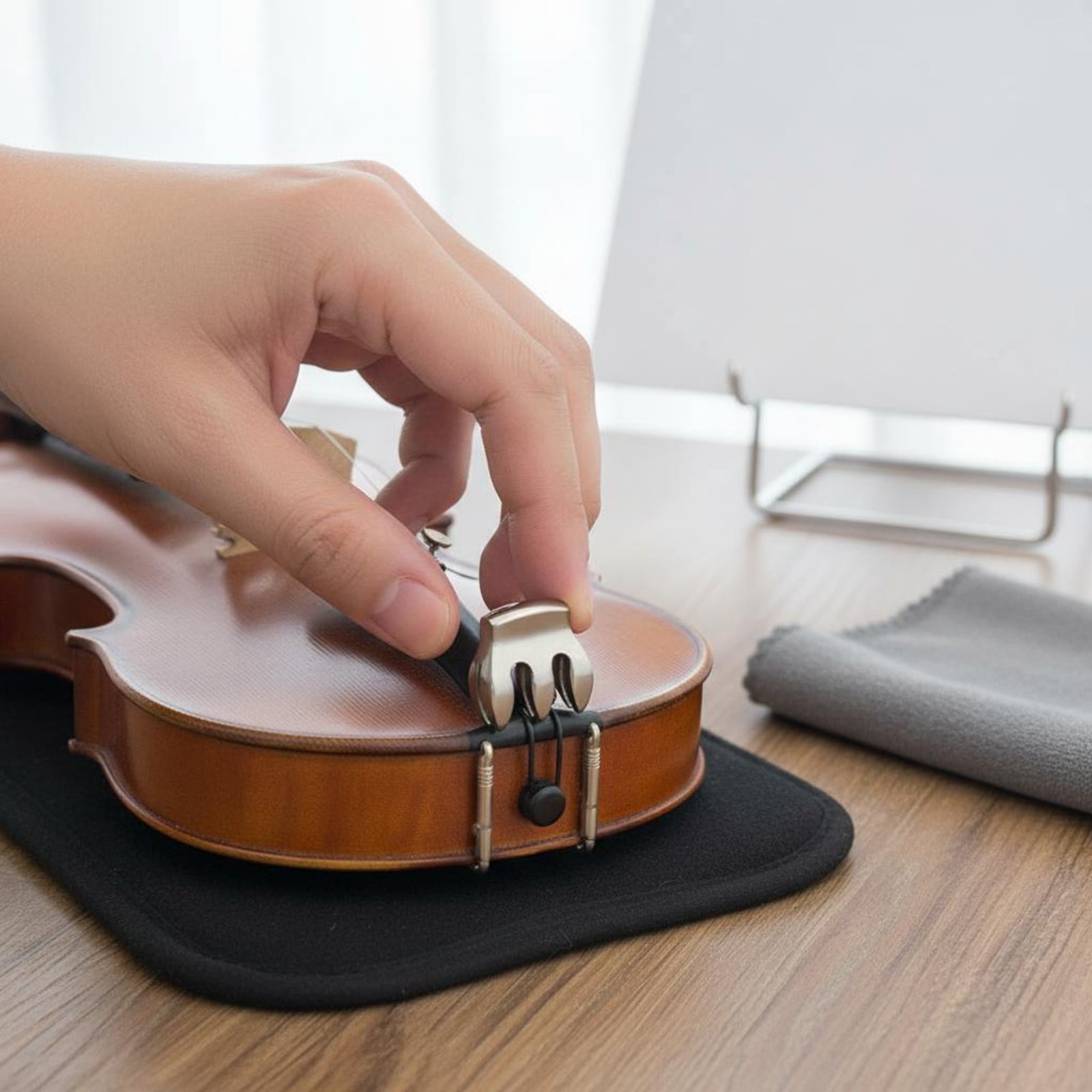 Metal Violin Mute Reduces Volu - مراجعة Musical Instrument For Beginners وسعره