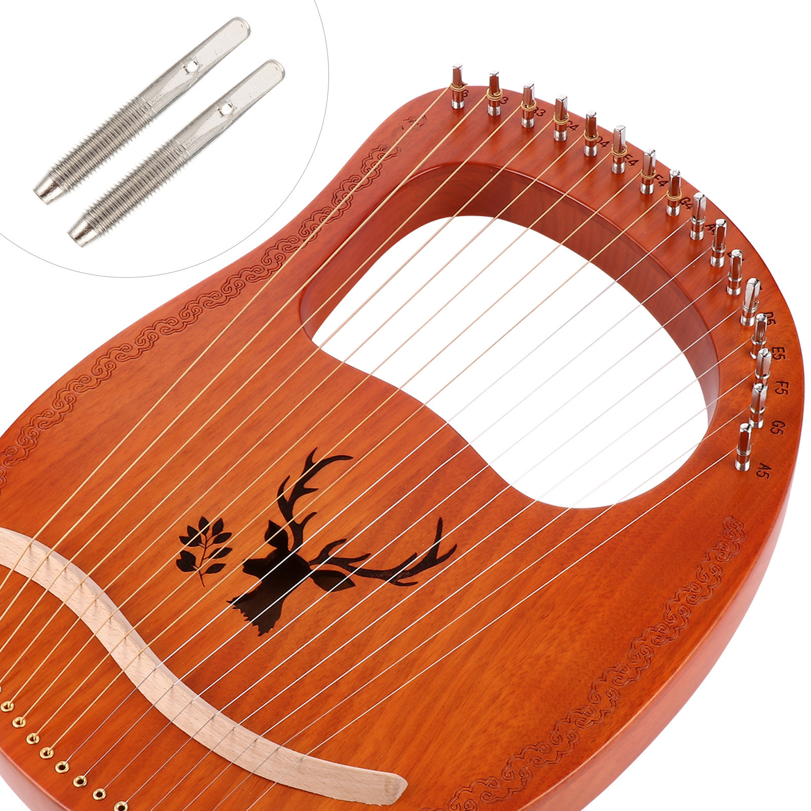 7Pcs Harp String Pin Corrosion - مراجعة Musical Instrument Zither Harp وسعره