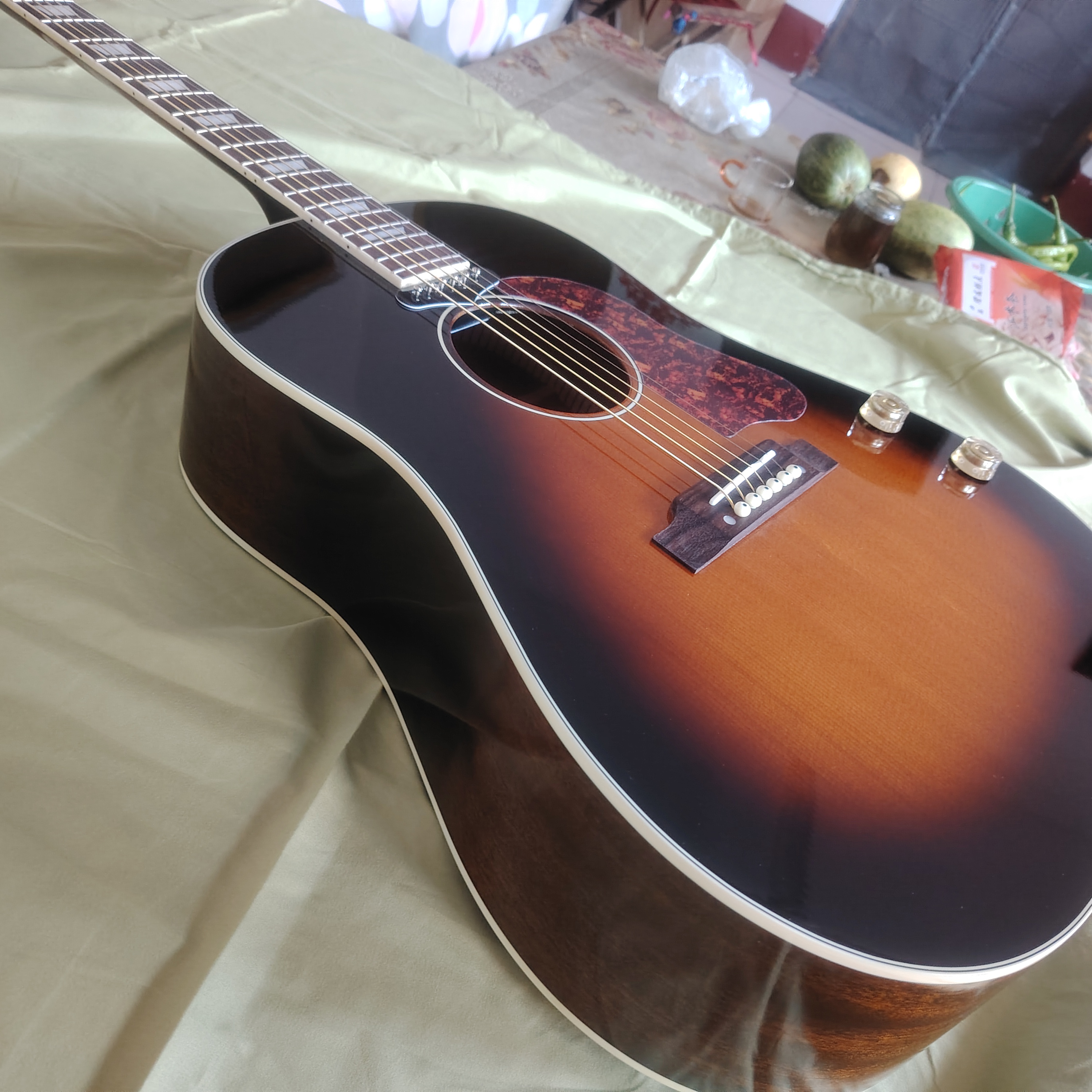 High quality 6-string J-160TS  - مراجعة Musical Instrument For Beginners وسعره