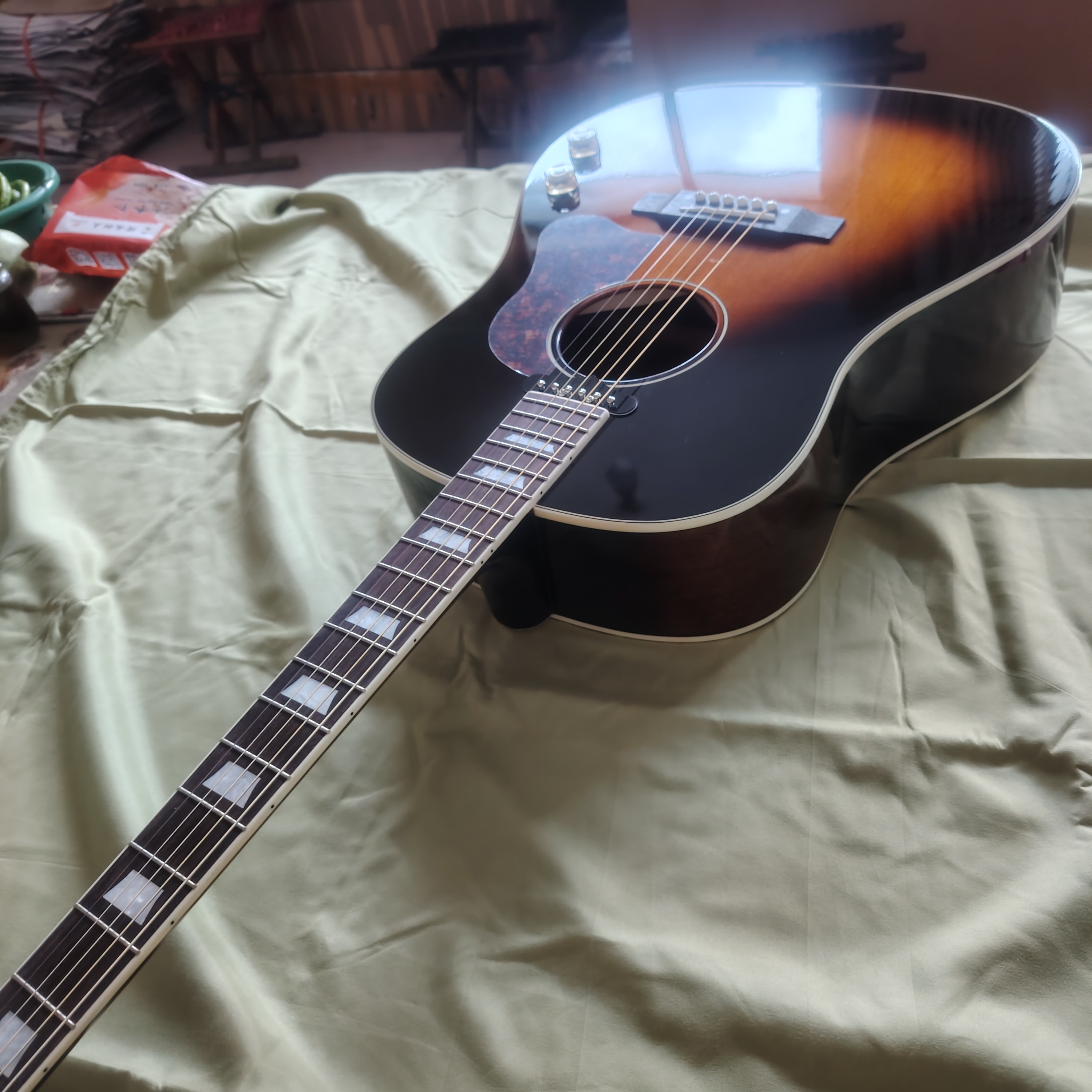 High quality 6-string J-160TS  - مراجعة Musical Instrument For Beginners وسعره