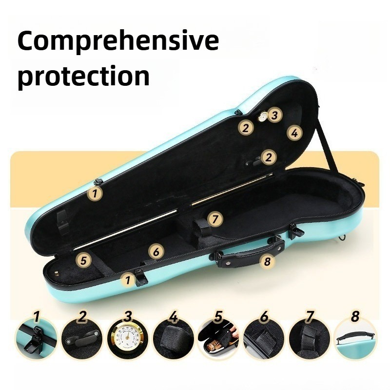 Carbon Fiber Violin Case Anti  - مراجعة Musical Instrument Bag وسعره