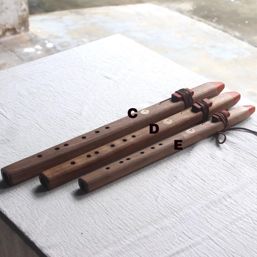 B/C/D/E/F Tone Wooden Vertical - مراجعة Tin Whistle Flute وسعره