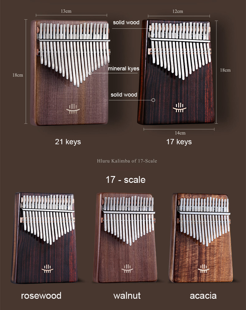Hluru Kalimba 17 Keys with Hol - مراجعة Musical Instrument For Beginners وسعره