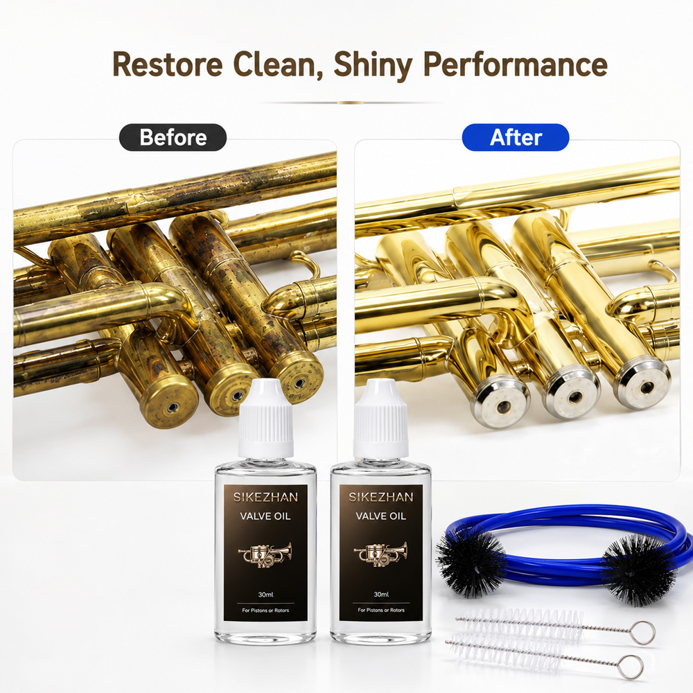 Trumpet Cleaning Kit 2Pcs Valv - مراجعة Musical Instrument Trumpet وسعره