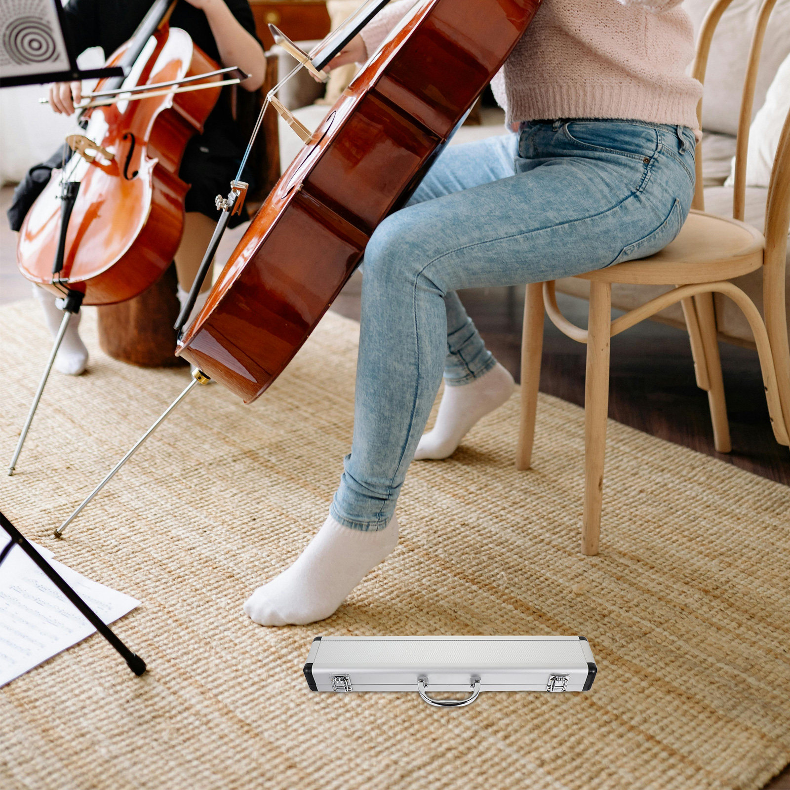 Flute Case Aluminum Alloy Port - مراجعة Musical Instrument Bag وسعره