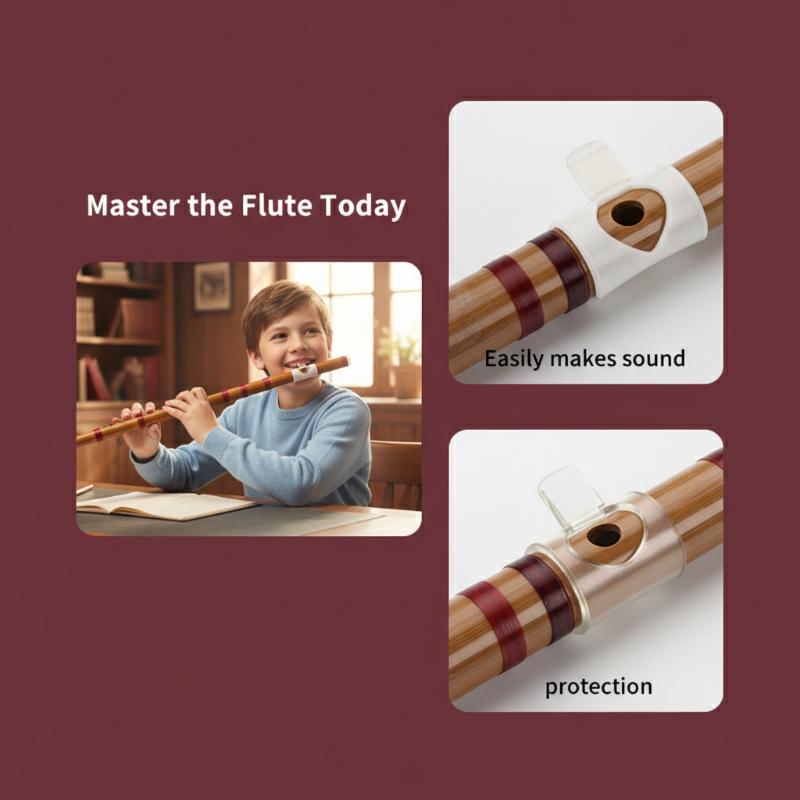 1PC Bamboo Flute Blowing Aid F - مراجعة Musical Instrument That You Blow Into وسعره