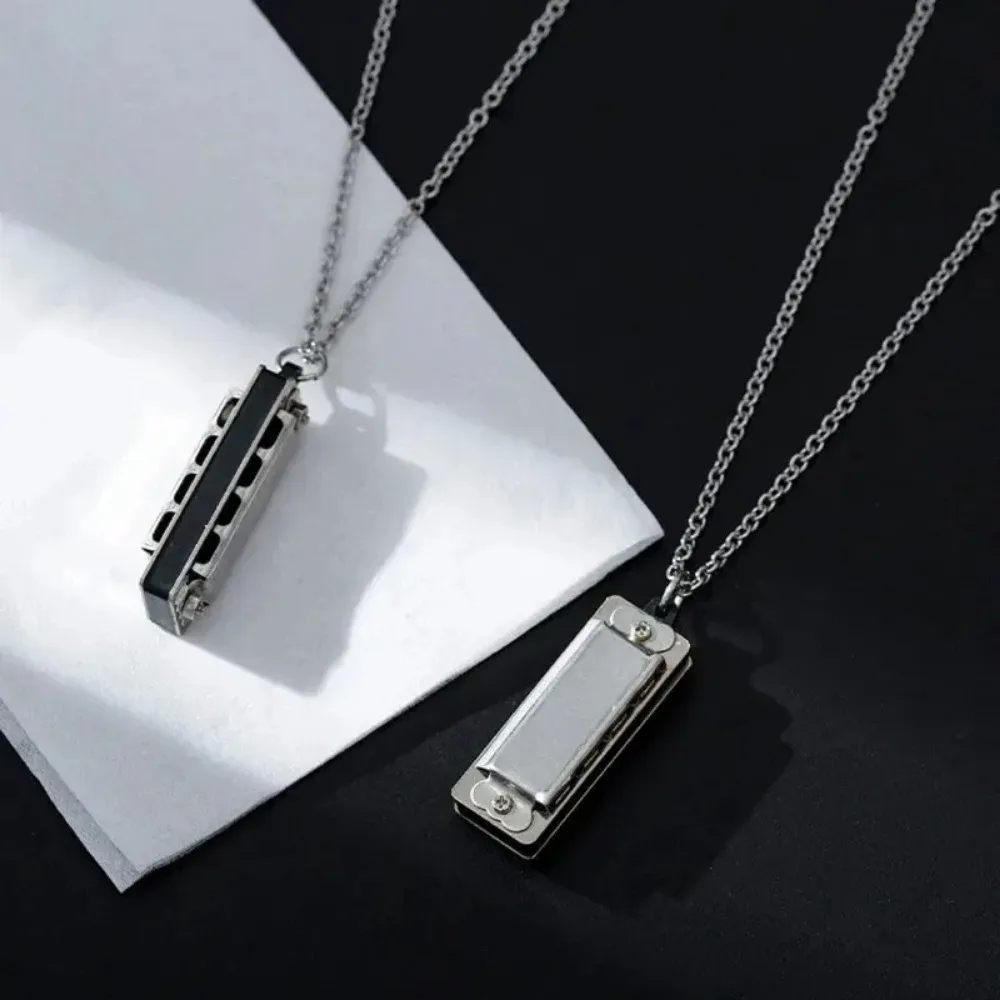 Mini Harmonica Necklace Men an - مراجعة Musical Instrument That You Blow Into وسعره
